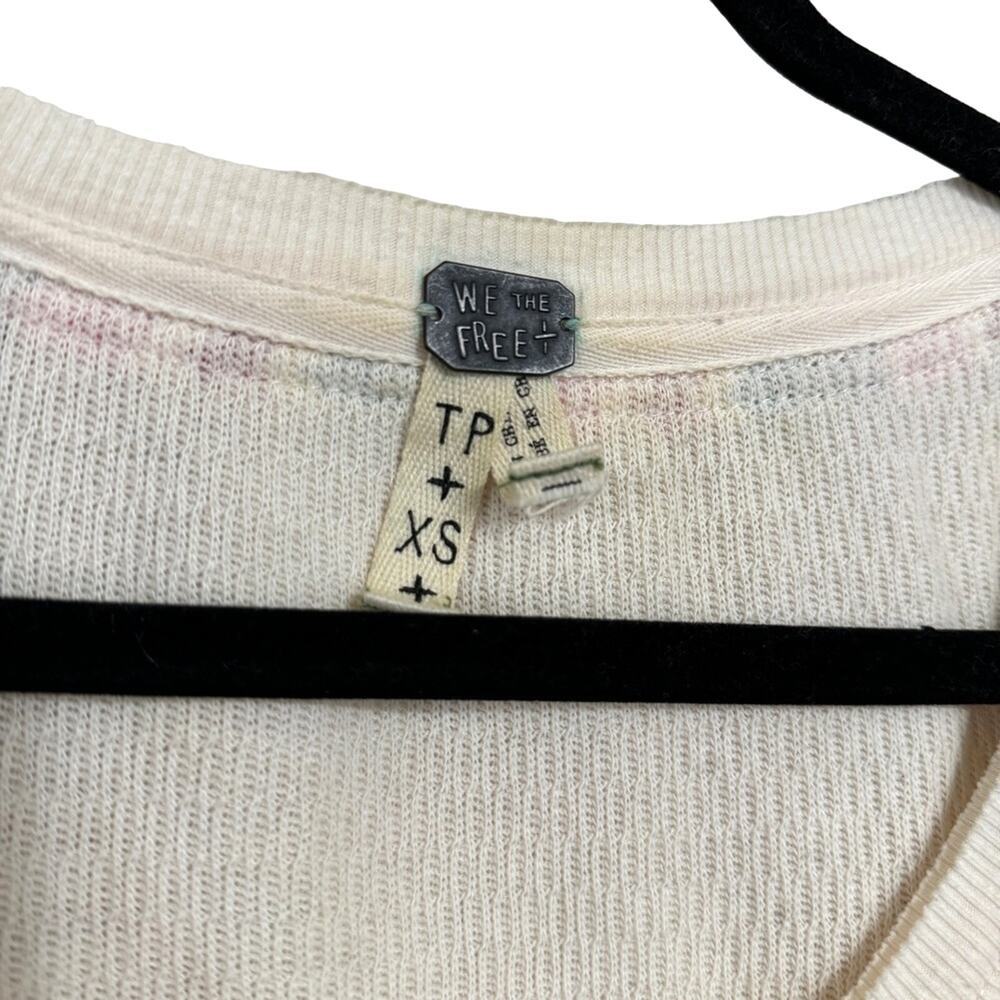 Free People Rainbow Thermal Henley Size XS - Picture 4 of 5